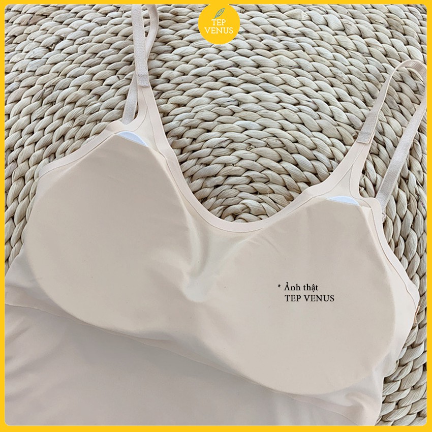 ÁO BRA 2 DÂY CROPTOP SU KHÔNG VIỀN TẠO EO THON HỞ LƯNG CHỮ U - KHOÉT LƯNG FREE SIZE 40-55KG - TEP VENUS