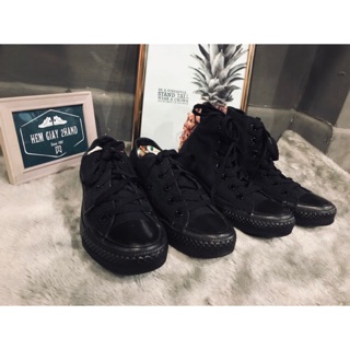 GIÀY SNEAKERS CONVERSE FULL ĐEN CỔ THẤP SIZE 37 FULL BOX (Real 100%/2Hand)