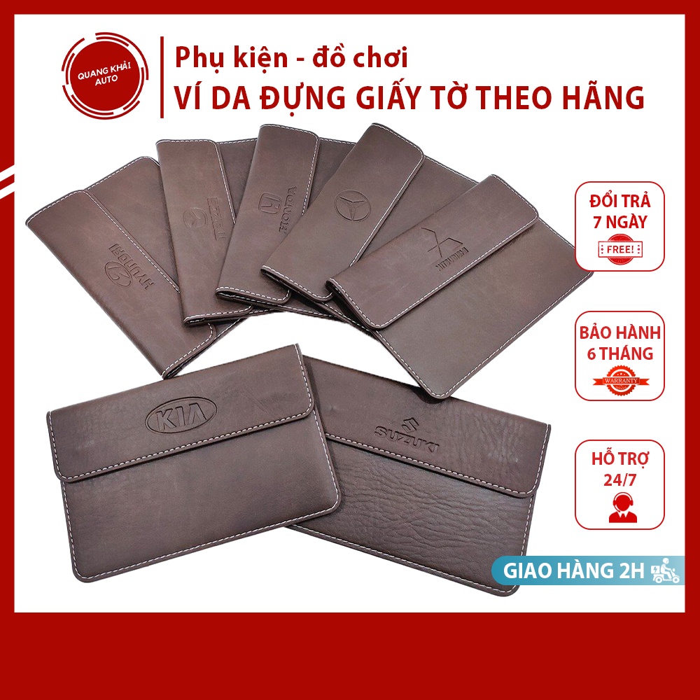Ví Da Đựng Giấy Tờ Đăng Kiểm Xe Có Logo Theo Hãng Cao Cấp