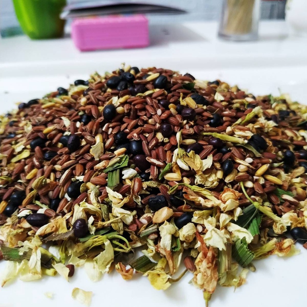 Trà Gạo Lứt Xạ Đen Đậu Đỏ Hũ 500Gram Mix Vị Thanh Lọc Cơ Thể Đẹp Da Hỗ Trợ Giảm Cân