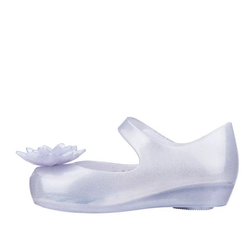 Giày nhựa thơm Melissa Ultragirl Frozen BB màu Bạc Ngọc Trai