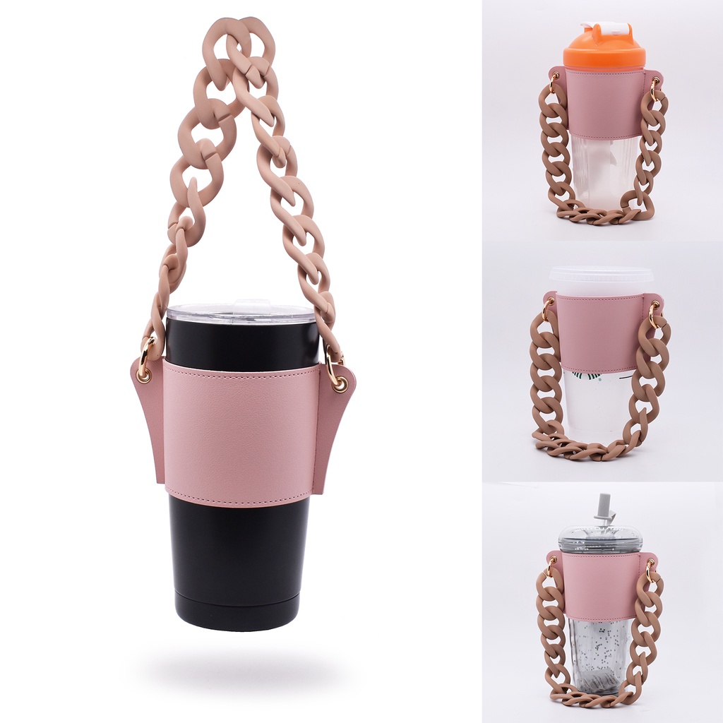 Giá Đỡ Cốc Uống Nước Bằng Da PU Có Nắp Đậy Size XL