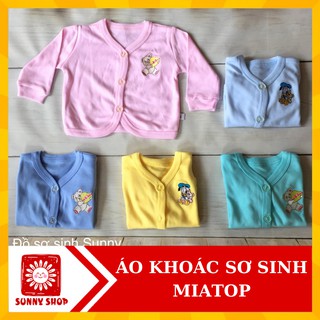 (Được chọn màu) Áo khoác MÀU nỉ cotton MIATOP và AMAMIO cho bé sơ sinh đến 9kg