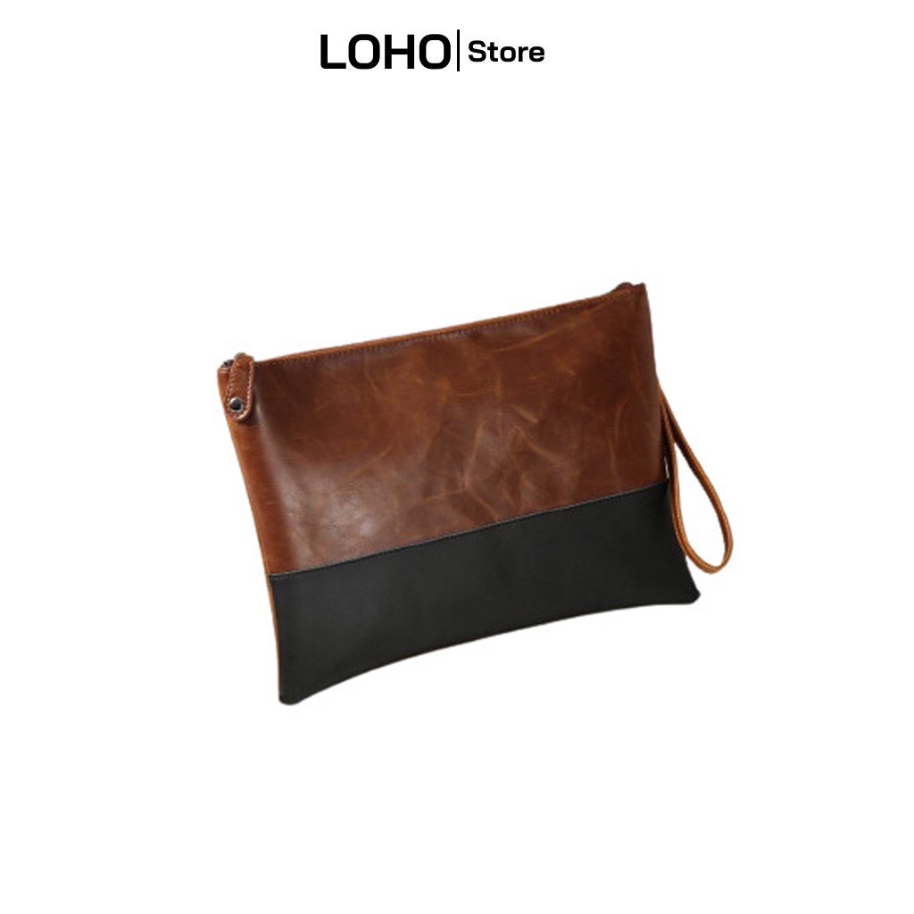 Ví da bò clutch nam nữ bóp đựng tiền nhỏ gọn thời trang cao cấp chính hãng thể thao chống nước đựng điện thẻ tiền atm
