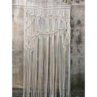 Rèm macrame lá trang trí
