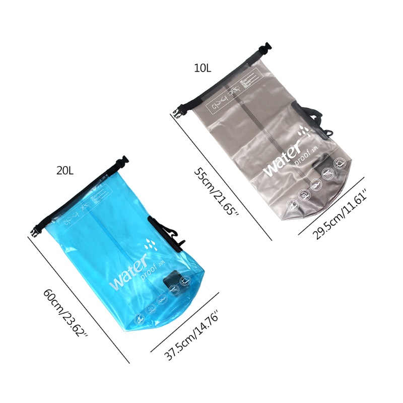 QQ Túi Khô Chống Thấm Nước Dung Tích 10 / 20L Để Đựng Đồ Khi Đi Bơi / Chèo Thuyền Kayak Tiện