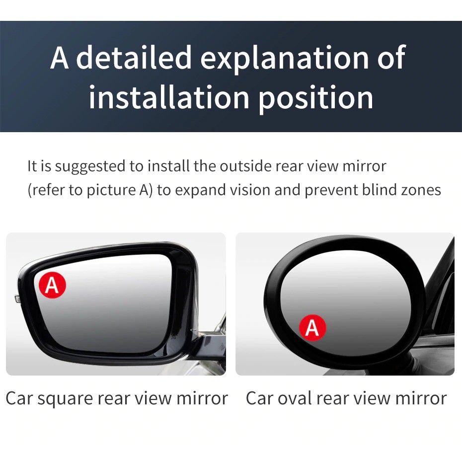 Gương cầu dán trên gương chiếu hậu tăng góc nhìn chống nước Baseus Full-vision Blind-spot Mirror for Car Backing