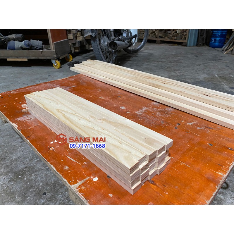 [MS93] Thanh gỗ thông 2cm x 3cm x dài 50cm + láng mịn 4 mặt