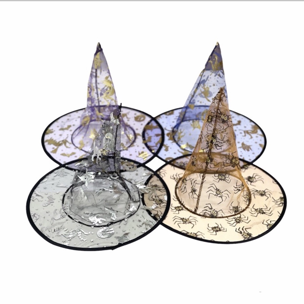 Set áo choàng phù thuỷ kèm nón cho bé 2-10 tuổi, áo choàng phù thủy và nón hóa trang Halloween