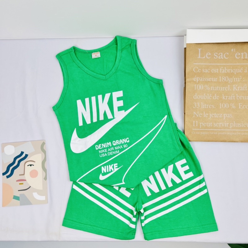 Đồ bộ bé trai size đại 8-10 tuổi sát nách cotton Jennie kids J477