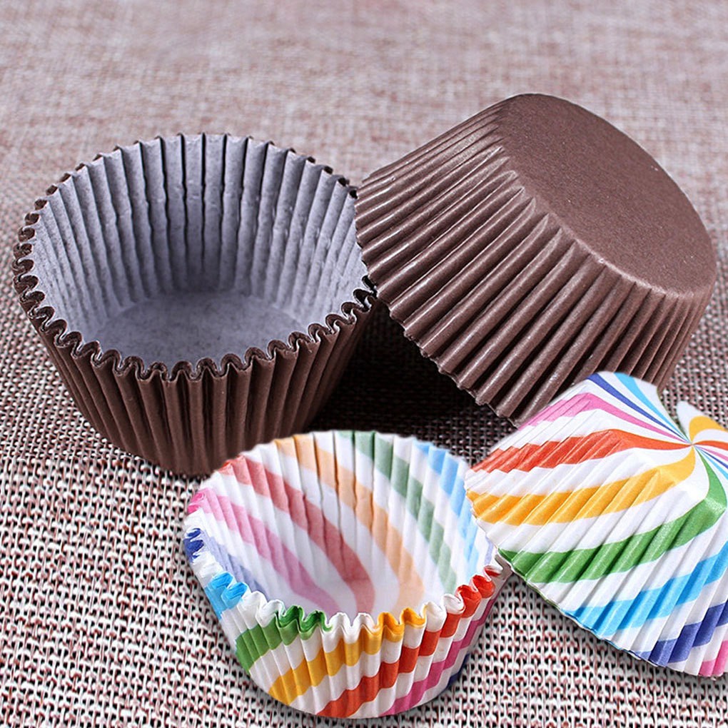 Set 100 Đế Giấy Lót Bánh Cupcake Nhiều Màu