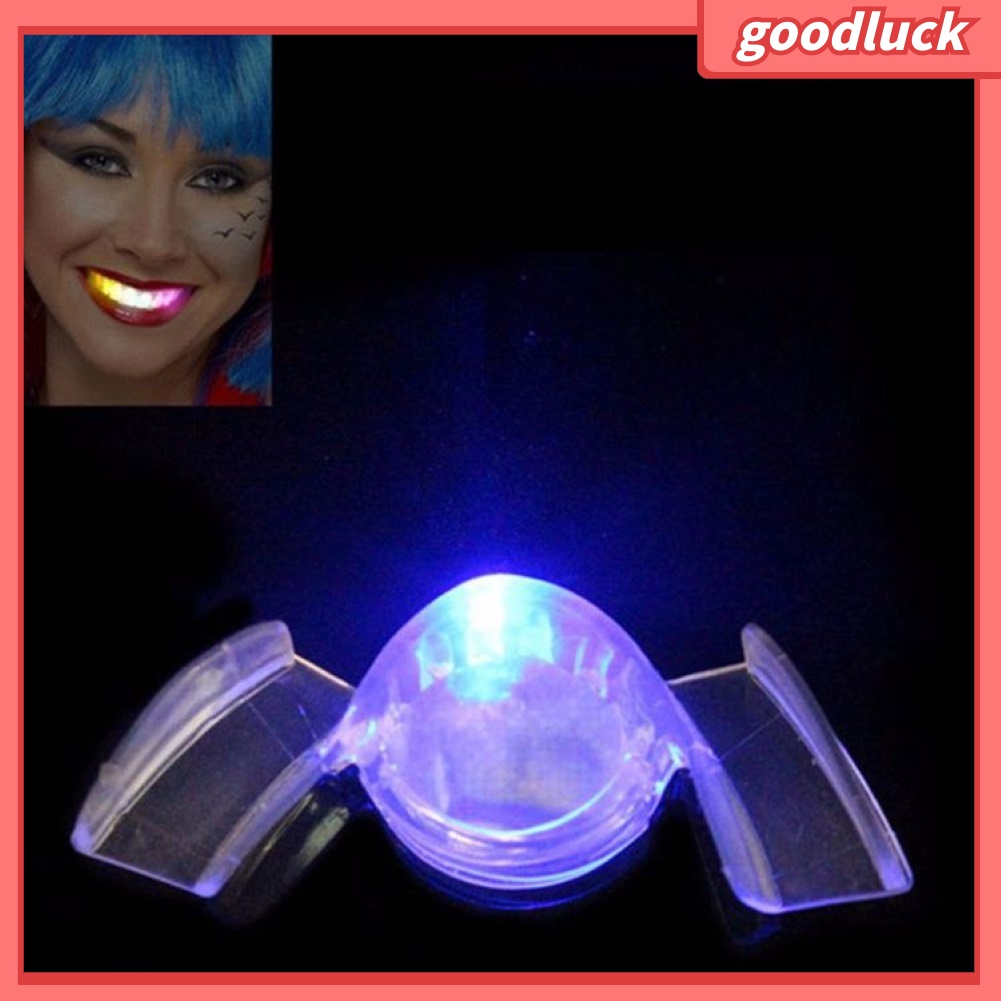 Đồ chơi gắn hàm răng bằng silicon trong suốt tích hợp đèn led vui nhộn hóa trang lễ Halloween