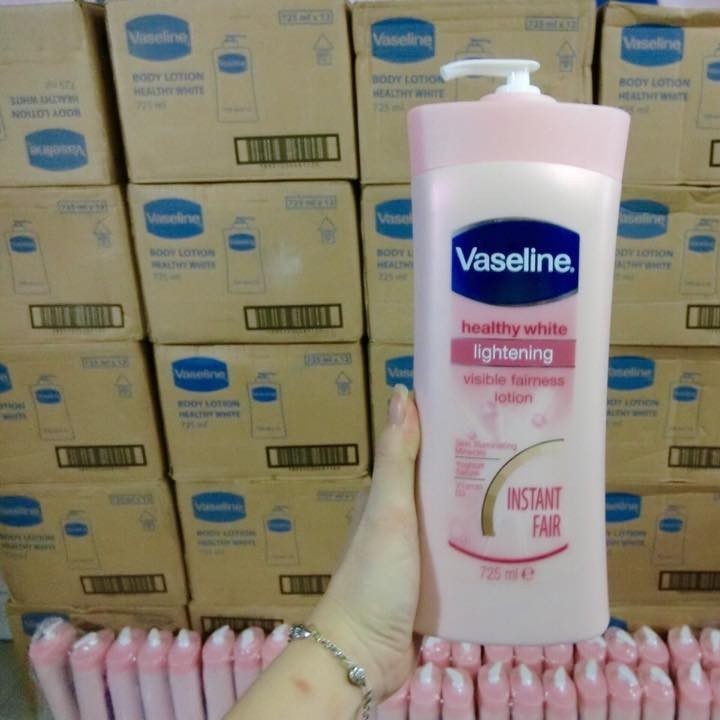 Sữa dưỡng thể Vaseline Healthy White UV Lightening 725ml Không gây nhờn rít,cung cấp thêm độ ẩm cần thiết cho da