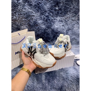 [N2Sneaker] Giày MLB NY Chữ đen đế nâu