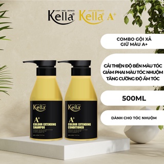 Combo dầu gội xả giữ màu tóc nhuộm Kella Premium A+