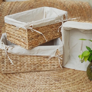 Khay lục bình đựng đồ đa năng,giỏ lục bình đẹp,sắp xếp nhà cửa, giỏ mây tre đan, giỏ cói, hộp đựng quần áo,đựng tài liệu