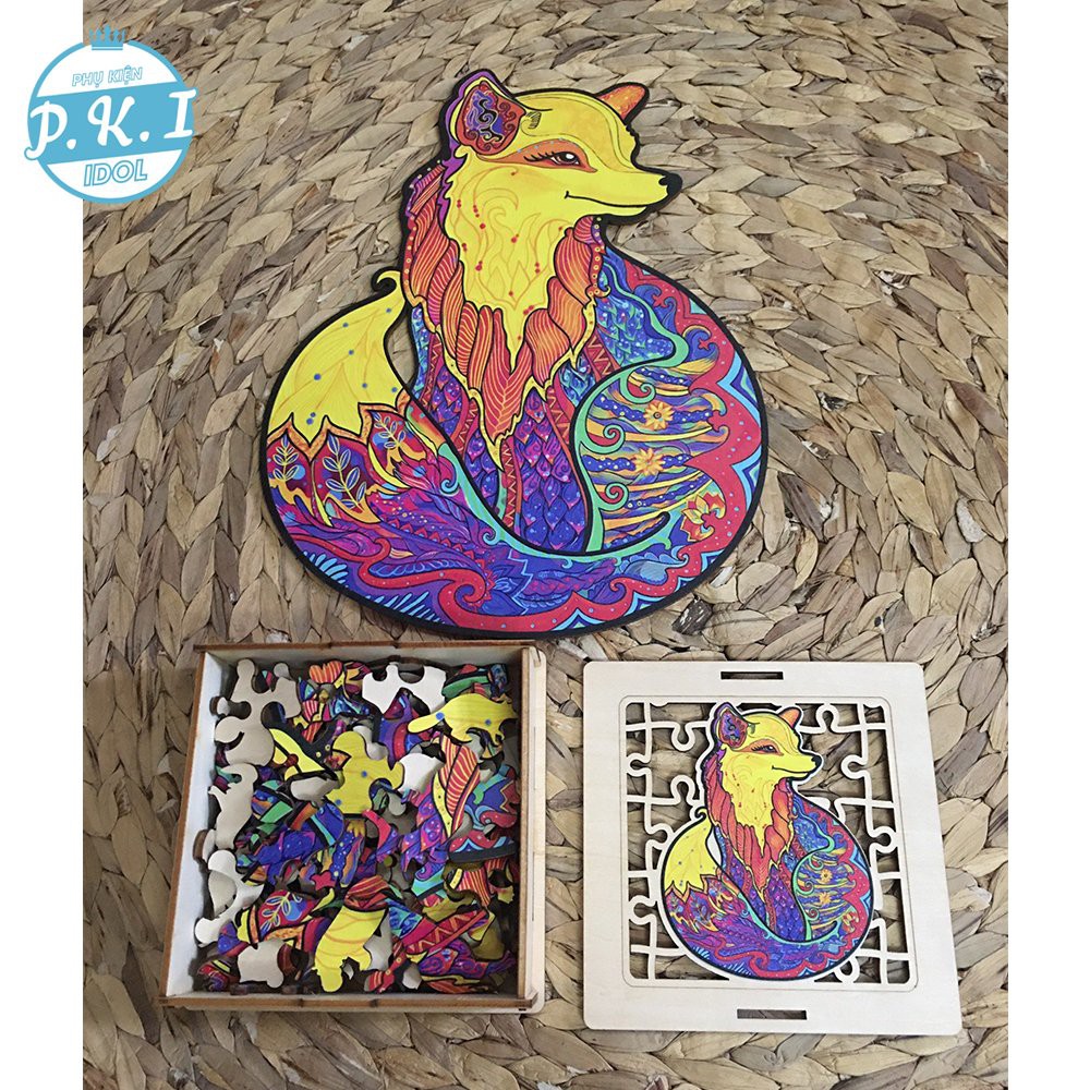 Bộ Xếp Hình Gỗ PUZZLE – Hình Con Cáo Điệu Đà