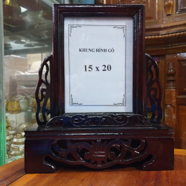 [Giá Tốt] Khung Hình Thờ 15x20 Gỗ Xà Cừ Màu Đen Hàng Giá Rất Rẻ