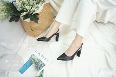 Giày nữ mũi nhọn quai sau 7 cm thời trang  MYSS - CG171