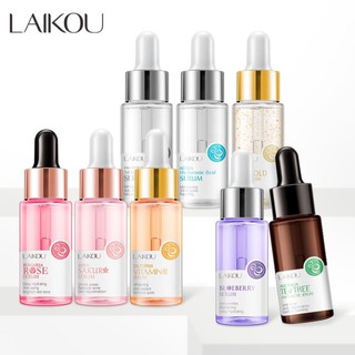 Serum LAIKOU chứa tinh chất vàng 24K/Việt quất/Hoa đào/Hyaluronic acid 17ml