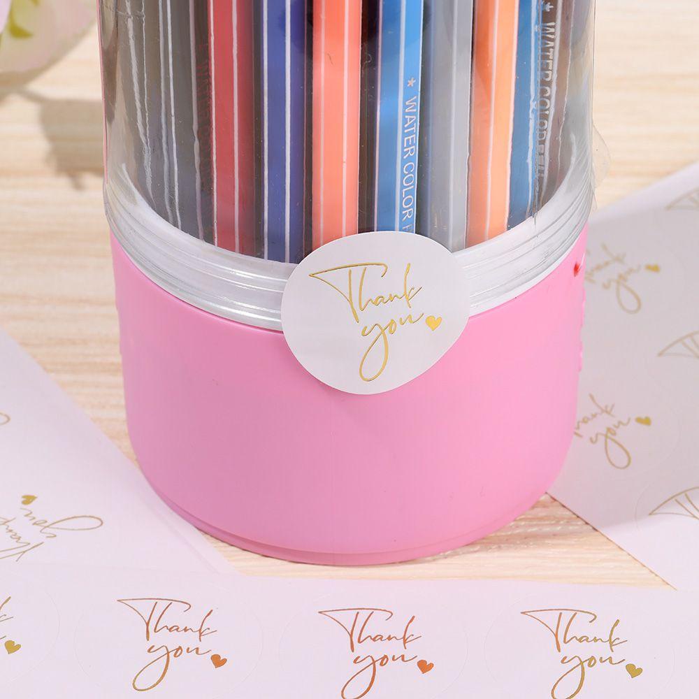 Miếng Dán Trang Trí Hình Tròn 1.37 Inch In Chữ Thank You Độc Đáo