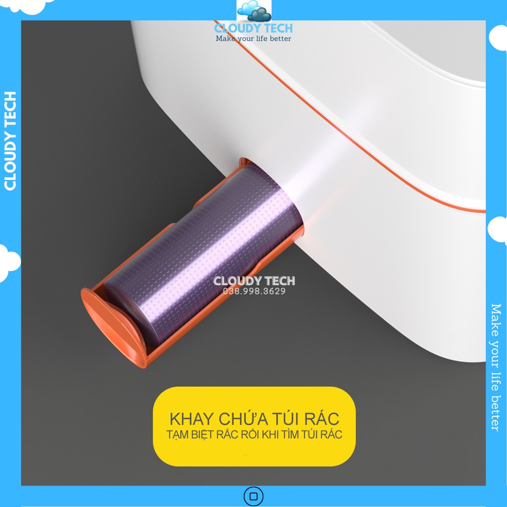 Thùng rác thông minh,thùng rác tự động đóng gói có nắp đậy sử dụng cho nhà vệ sinh,phòng ngủ,văn phòng,nhà bếp,nhà