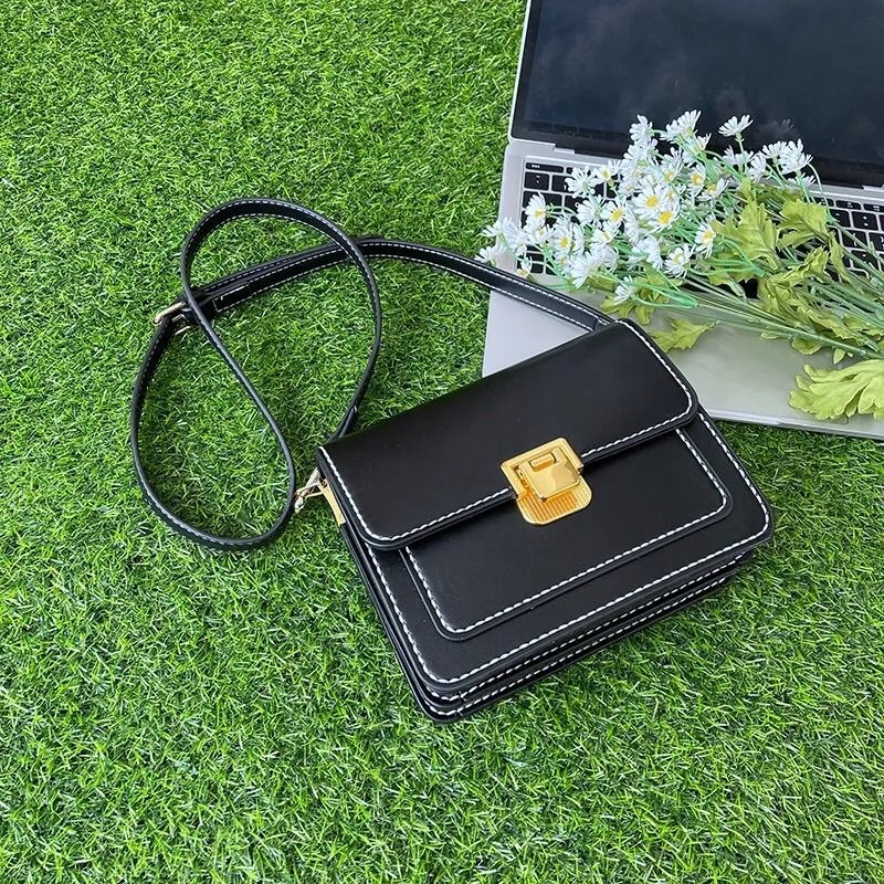 M28_Túi Xách Da PU Dáng Vuông Tự May Handmade