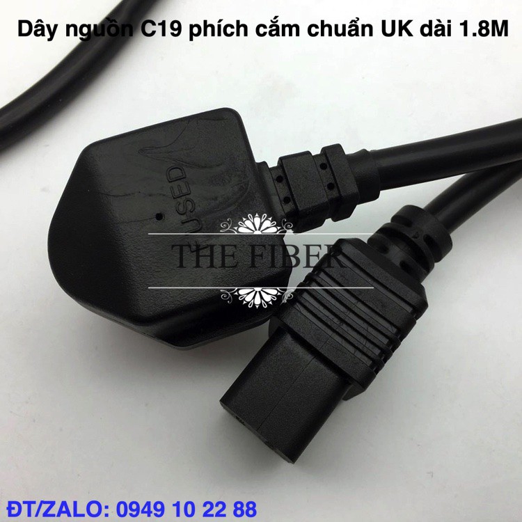 Dây nguồn C19 - Phích cắm UK nối UPS dài 1.8M C19-UK