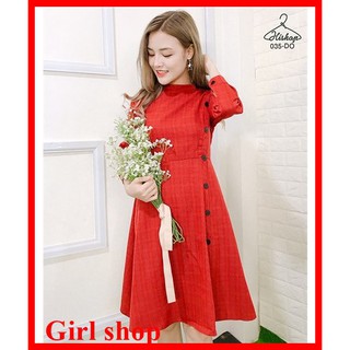 ⚡️[HÀNG CAO CẤP]Đầm Công Sở Kiểu Caro Phối Nút