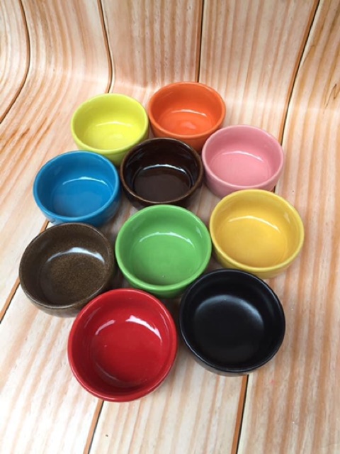 Hũ sứ cốc sứ có nắp làm sữa chua caramen ramenkin plan nhiều màu