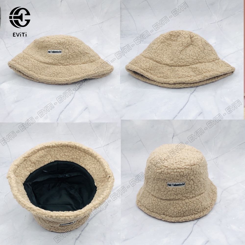 Mũ lông cừu - Bucket lông cừu phong cách Hàn Quốc , dễ phối đồ hợp thời trang[Có video]