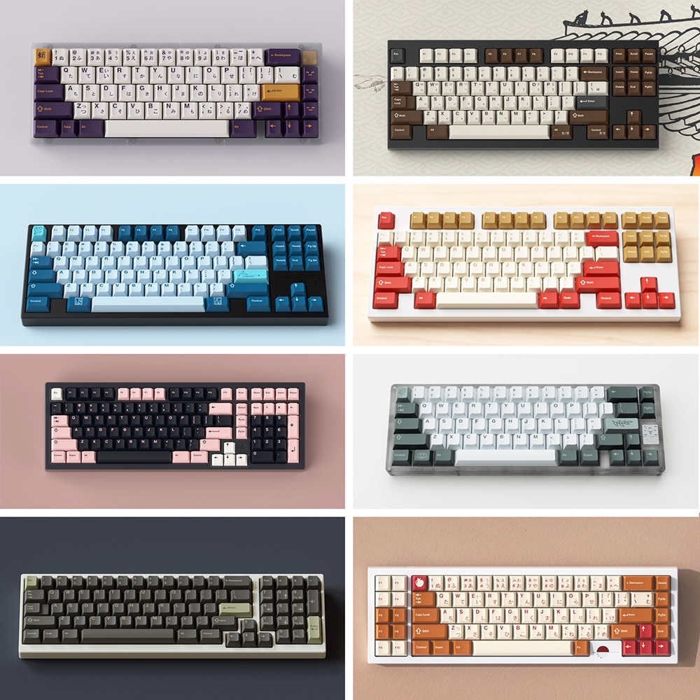Keycap bàn phím cơ chất liệu nhựa PBT, xuyên LED phối màu hơn 50 mẫu
