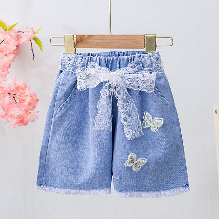 Quần Short Denim Phong Cách Mới 2022 Dễ Phối Đồ Cho Bé Gái
