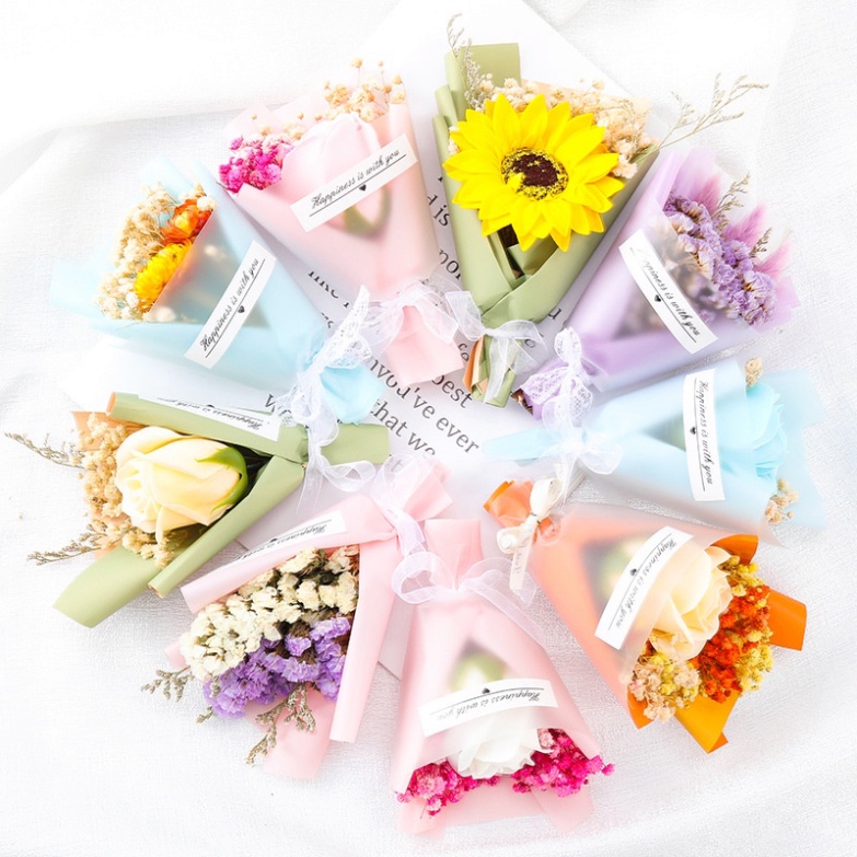 Đồ trang trí bánh sinh nhật bánh kem  Bó hoa mini trang trí bánh