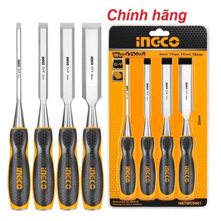 ĐỒ NGHỀ INGCO Bộ 4 đục gỗ 6mm - 25mm HKTWC0401 (Cam kết Chính Hãng 100%)