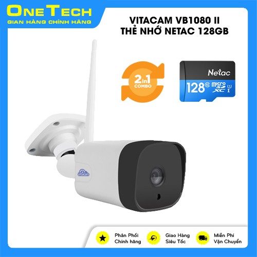 Camera IP wifi ngoài trời Vitacam VB1080 II 2019 có Loa Mic đàm thoại 2 chiều, chống nước IP67 , Hàng chính hãng .