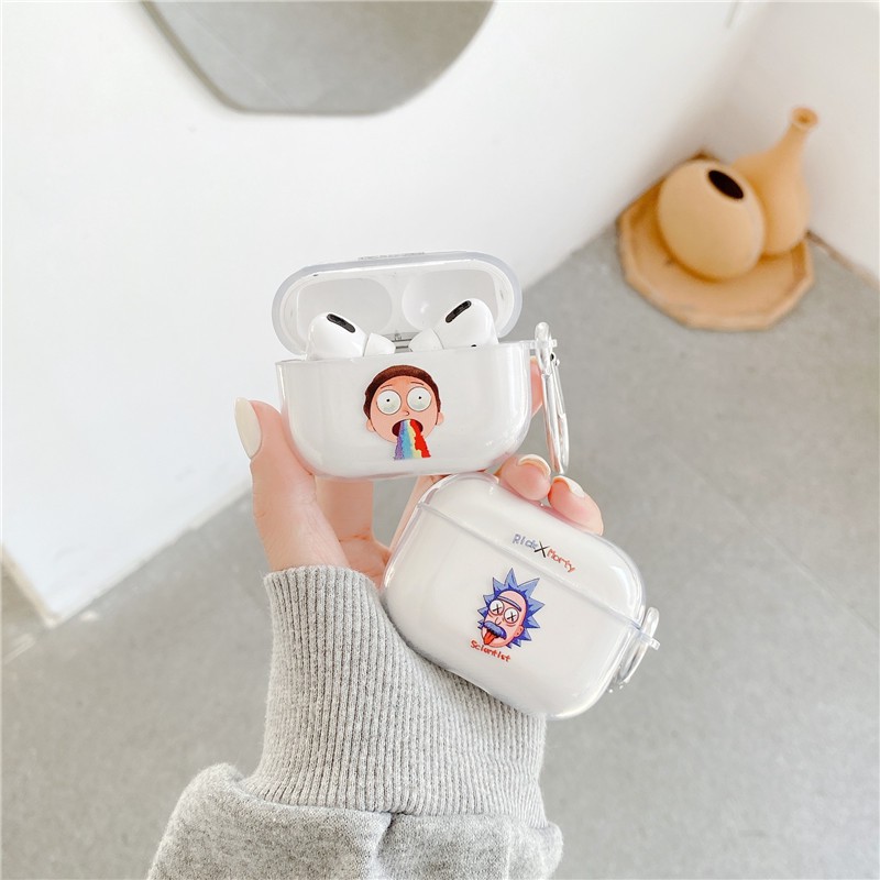 AirPods Pro AirPods 1/2 airPods Case Rick and Morty PC Earphone Case Vỏ tai nghe Bluetooth