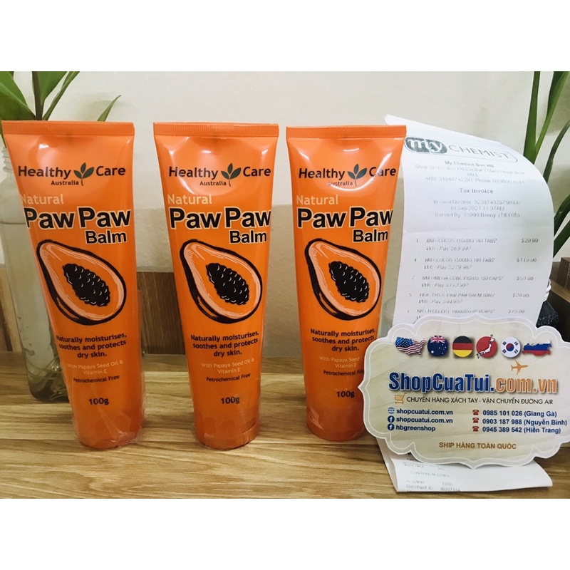 💁🏻‍♀️ Kem dưỡng da khô kem đu đủ đa năng Healthy Care Paw Paw Balm 100g 💝