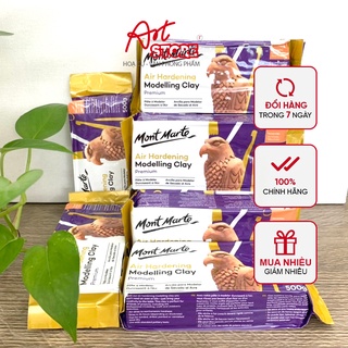 Đất sét tạo hình mont marte air hardening- nâu 500gr