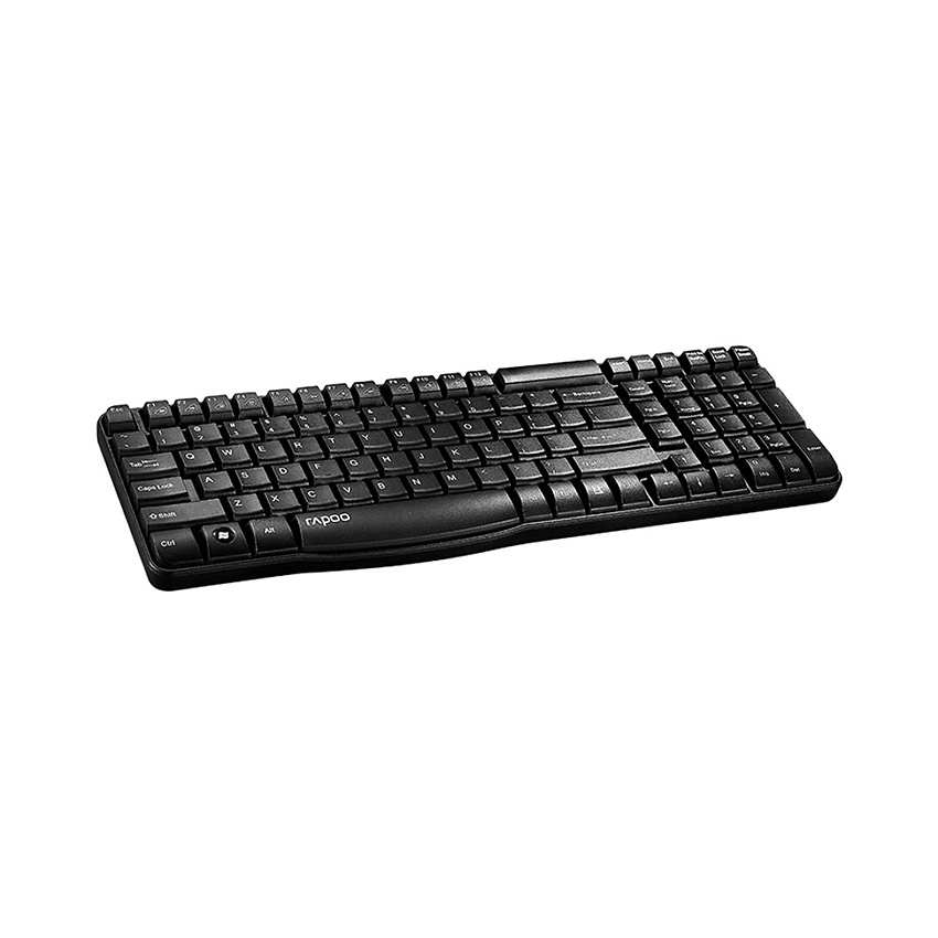 Bàn phím Không dây Rapoo E1050 đen (USB) chống nước, chống bụi