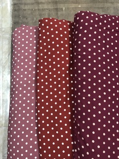 vải chéo thái chấm bi