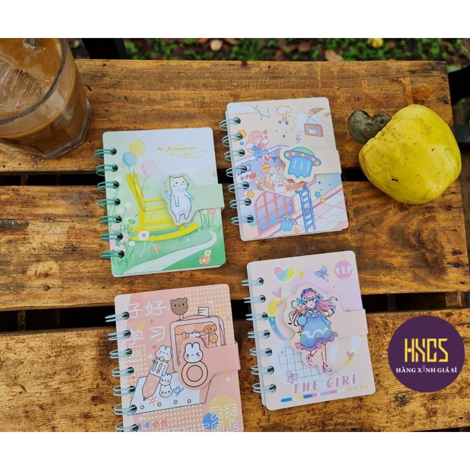 Sổ lò xo mini tua rua A7 siêu đẹp