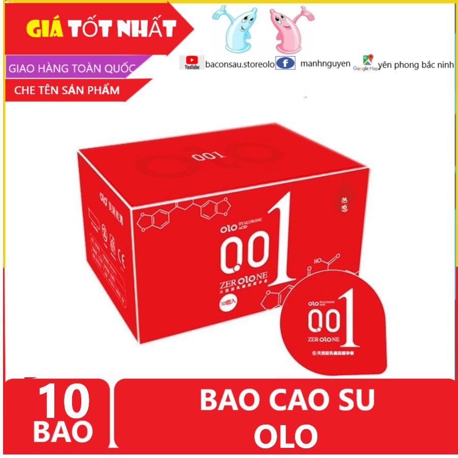 Hỗ Trợ Tình Dục BCS OLO Siêu Mỏng ,Kéo Dài Thời Gian Qhệ Hộp 10 Cái