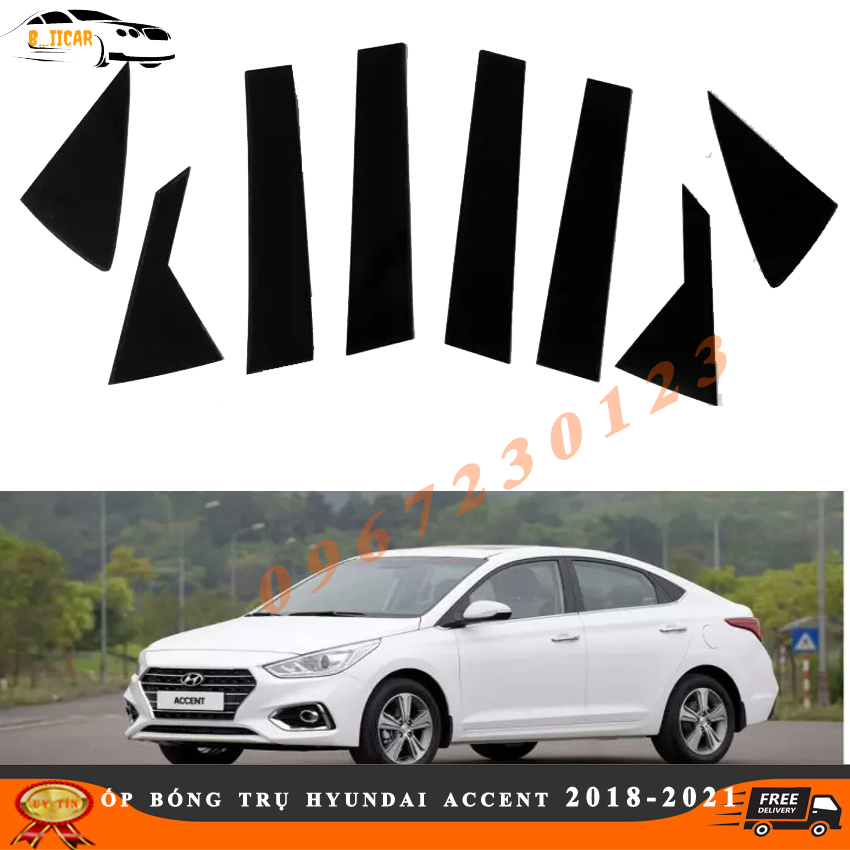 Ốp bóng chầy, bóng trụ xe Hyundai Accent tráng gương chống xước chất lượng tuyệt vời