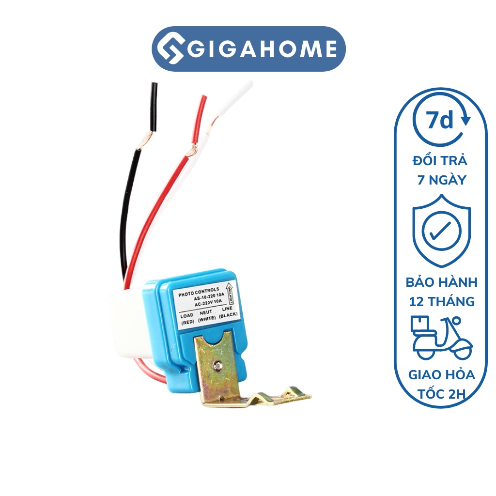 Combo 2 Công Tắc Cảm Biến Ánh Sáng Tự Động Bật Tắt Đèn Ngoài Trời AC220V GIGAHOME 5843