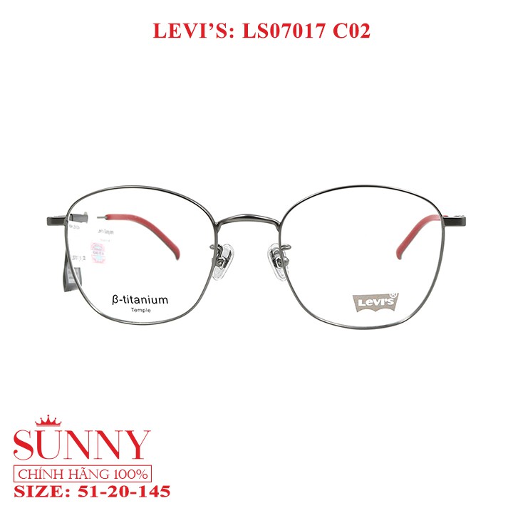 Gọng kính chính hãng nam nữ Levis LS07017 màu sắc thời trang, thiết kế dễ đeo