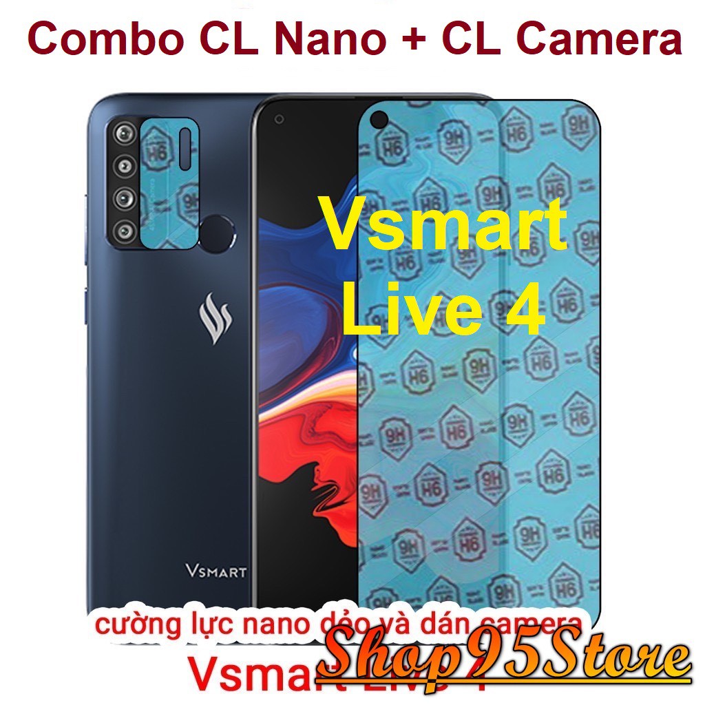 Combo Cường lực Nano Vsmart Live 4 và Dán Camera