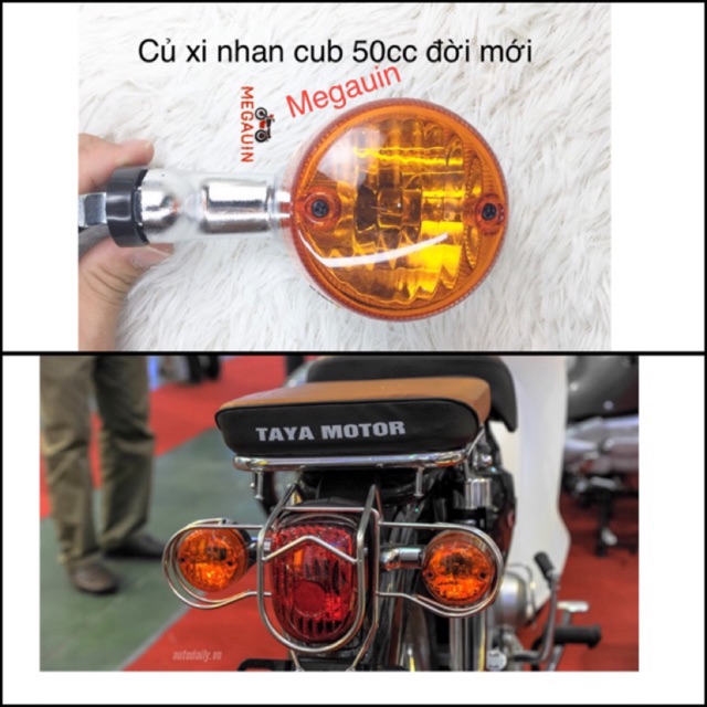 Đèn xi nhan sau Cub 50cc Liên Doanh Lifan Taya chính hãng United Motor UMV  (giá 1 chiếc)