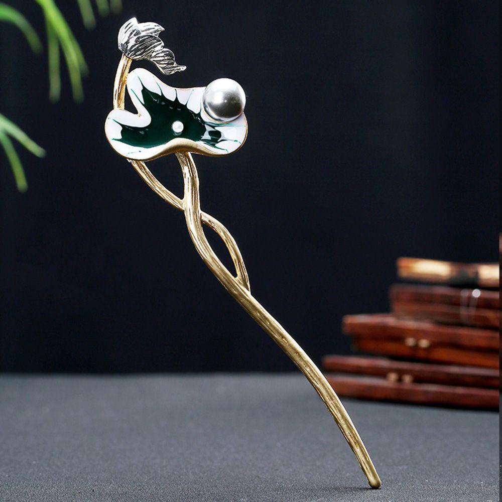 Trâm Cài Tóc Hình Lá Sen Phong Cách Trung Hoa Cổ Điển Cho Nam Và Nữ