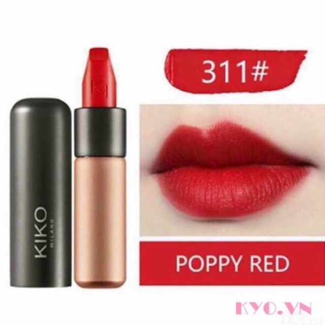 Son Kiko 311 Poppy Red – Velvet Passion Matte Lipstick